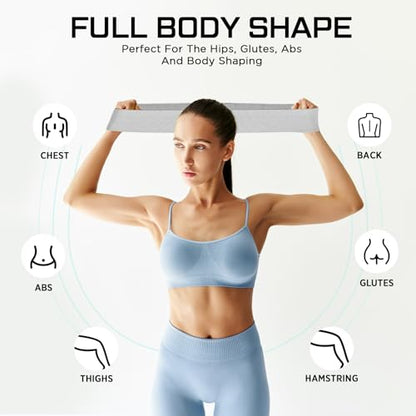 12 Pcs Fabric Resistance Bands for Working Out Non-Slip Booty Exercise Loop Bands for Women Men Glutes Hip Thigh Butt Yoga Pilates Fitness Gym, Light Medium Heavy - color: Gray, style: Medium Resistance