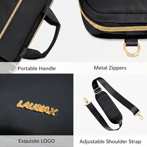 17 17.3 Inch Laptop Case Bag Women Men Compatible with HP OmniBook Envy Omen Pavilion/Dell Inspiron Precision/LG Gram/Yoga ThinkPad, Messenger Carrying Briefcase Computer Bag 18 inch, Black - color: Black, size: 17.3 inch