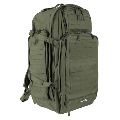 LA Police Gear Atlas 72 Hour Tactical Backpack for Men & Women, Large Bug Out Bag with MOLLE System, Hiking Hunting Combat Backpack, Ranger Green - color: Ranger Green