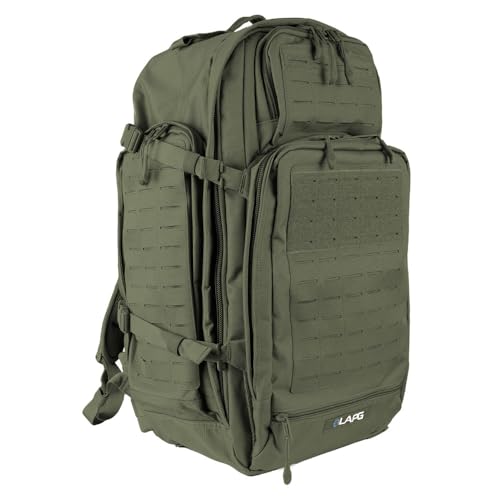 LA Police Gear Atlas 72 Hour Tactical Backpack for Men & Women, Large Bug Out Bag with MOLLE System, Hiking Hunting Combat Backpack, Ranger Green - color: Ranger Green