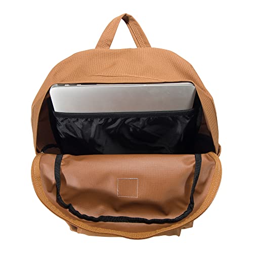Carhartt 21L Classic Laptop Daypack, Durable Water-Resistant Pack with Laptop Sleeve, Containts PFAS, Carhartt Brown - color: Carhartt Brown, size: Containts PFAS