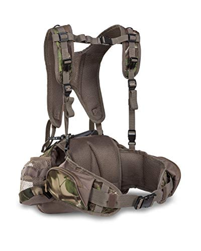 North Mountain Gear Camouflage Premium Harness Pack Lightweight Waterproof Military Hunting Climbing Camping Backpack Woodland Green Full Harness Pack