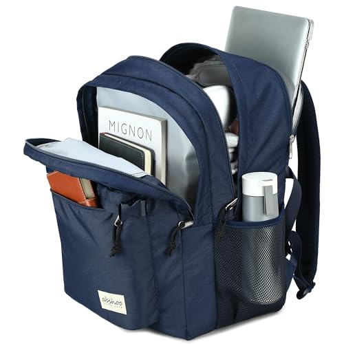 abshoo 32L Backpack for School College Bookbag Middle High School Backpacks Casual Daypack Travel Backpack (Navy) - color: Navy