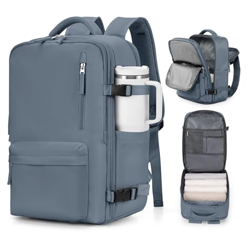 VGCUB Large Travel Backpack Bag for Women Men,Carry on Backpack,17 Inch Laptop Business Work Waterproof Backpack with Laptop Compartment,Person Item Flight Approved,Mochila de Viaje,Royal Blue - color: Royal Blue, size: Large