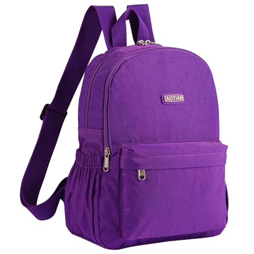 AOTIAN Lightweight Small Hiking Backpack for Women - Durable Water-Resistant Daypack for Travel, Camping & Outdoor Adventures - color: Purple-small