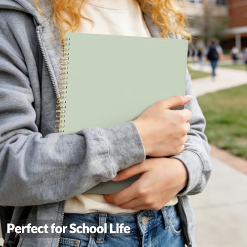 SUNEE Academic Planner 2026-2027 – Weekly & Monthly Planner, July 2026 to June 2027, 8.5"x11", Thick Paper, Tabs, Pockets, Bookmark, Spiral-Bound, Student Teacher Organizer, Sage Green - color: Green