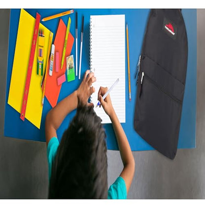 Trail maker Backpack with School Supplies for Kids - 20 Piece Back to School Supplies with 17" Backpack (Black) - color: Black Pack