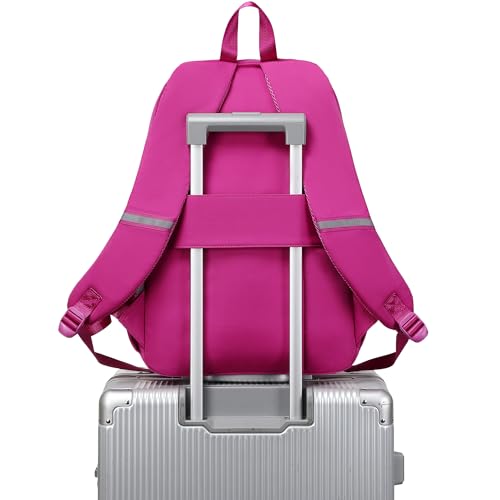 abshoo Big Student Laptop Backpack For College Women Middle High School Teen Girls Bookbag Travel Daypack (Hot Pink) - color: Hot Pink