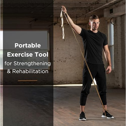THERABAND CLX Resistance Band with Loops, 5-Foot Band - color: Level 7 / Elite - Gold