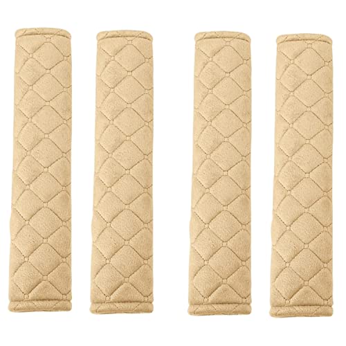 Andalus Seat Belt Cover Pad, 4 Pack Seatbelt Cushion for Car, Kids, Women, Men – Shoulder Strap Protector, Car Seatbelt Covers Accessories – Cute Auto Strap Cushion, Driving Pad (Beige, 10.8 Inch) - color: Beige, size: 4 Pack