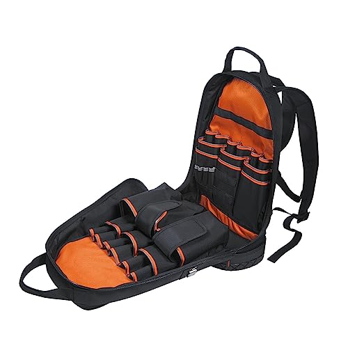 Klein Tools 80115 Backpack Kit with Tradesman Pro 39-Pocket Backpack and Electricians Pocket Knife, 2-Piece