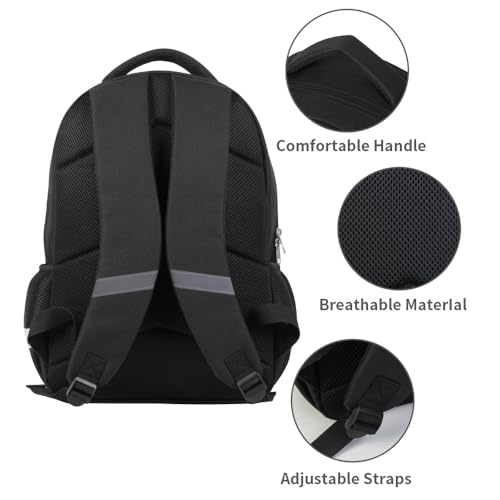 ZRENTAO Kids Backpack, 3D Reflective Cartoon, 600D Polyester & Dual Zippers, 17" Bookbag with Ergonomic Design for boys & girls age 6-18, Panda Space Style for school Children Kids - color: 05##panda