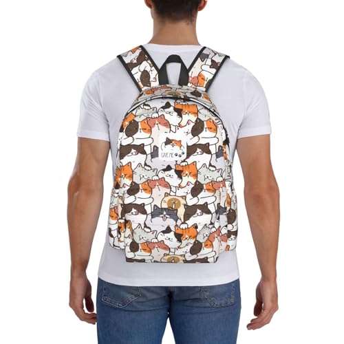 Cute Anime Cat Backpack School Bag Lightweight Bookbag Casual Daypack for Girls Boys Kids Women Men Travel Laptop 16 Inch - color: Kitty