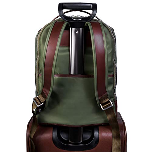 McKlein Parker, 15" Backpack Laptop Briefcase, Laptop & Tablet, Travel Business Backpack & Cross-Body, Dual Compartment Laptop/Computer & Tablet Backpack Bag Case - color: Green