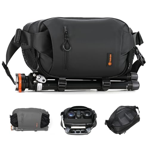 TARION Urban Camera Sling Bag - Waterproof 5.5L Crossbody Bag with Expandable Wet/Dry Separation Pocket & Tripod Strap - XProber