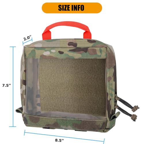 KRYDEX Clear Top Insert Bag with Hook Panel Tactical Packing Cube Travel Organizer Bag (Large-MC) - color: Large-MC