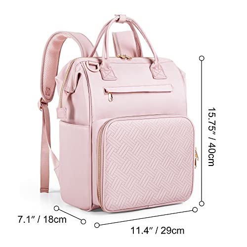 Fasrom Nurse Backpack, Nursing Clinical Bag with Laptop Sleeve, Pink | Medical Supplies Storage Bag, Multiple Pockets for Nurses, Nursing Students, Health Professionals, Empty Bag Only
