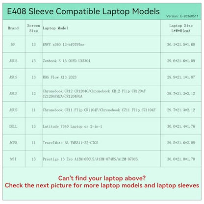 Smatree Elite Laptop Sleeve for 11.6-13.4 inch HP Envy x360, ASUS ROG Flow/Zenbook S 16/Chromebook, DELL Latitude 7340, ACER TravelMate B3/Prestige 13, Protective Laptop Case with Pocket(E408) - size: 13 inch/E408/Size: 31.2*22.2cm