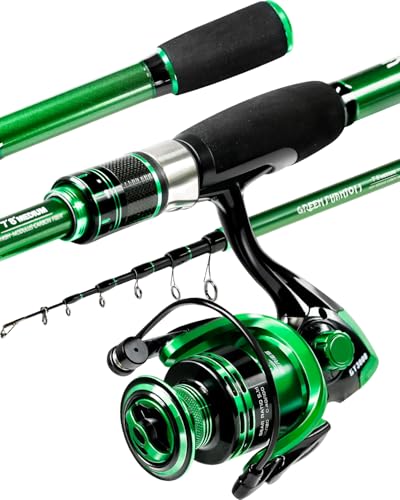 Ghosthorn Fishing Rod and Reel Combo Graphite Telescoping Fishing Pole Portable Travel Kit with Carrier Bag for Freshwater Saltwater - size: 8 ft, style: Fishing Rod+reel(no Lures&line)