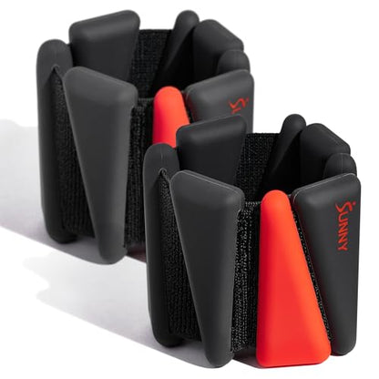 Sunny Health & Fitness Ankle Weights for Women & Men – Adjustable Wrist, Arm & Leg Weights in 1-2 lb Pairs | Ideal for Walking, Pilates, Yoga, Cardio & Strength Training - style: 2 LB