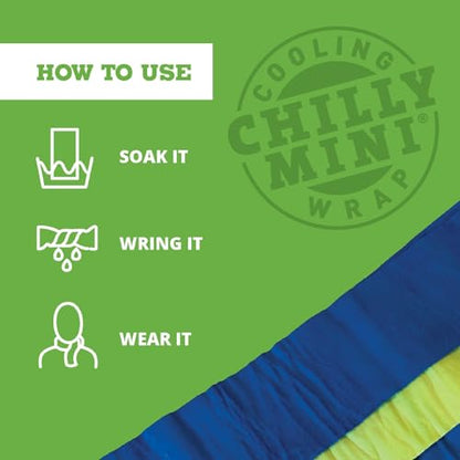 FROGG TOGGS Chilly Mini Cooling Neck Towel, 29" x 3" - color: High Vis Green