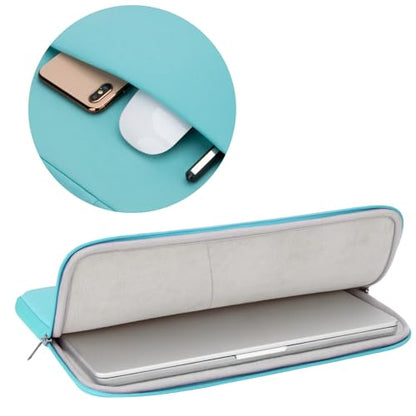 RAINYEAR 13 Inch Laptop Sleeve Case with Pocket & Accessories Pouch, Blue - color: Blue(Upgraded Version), size: 13"