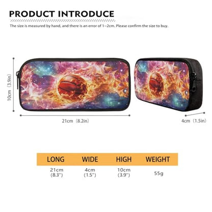 School Bag Backpack Set for Kids Elementary Middle Kids Lightweight Casual Bookbag with Lunch Bag Pencil Case Water Bottle Sleeve, 4 PCS, Basketball Flame Starry Sky - color: Basketball Flame Starry Sky