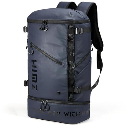 Waterproof Camping Backpack with Lunch Compartment, Mens Backpack Insulated for Work, 17 inch Laptop Bag, Carry On Backpacks for Airplane Beach Travel, Blue - color: Blue
