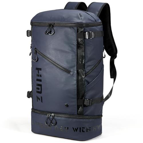 Waterproof Camping Backpack with Lunch Compartment, Mens Backpack Insulated for Work, 17 inch Laptop Bag, Carry On Backpacks for Airplane Beach Travel, Blue - color: Blue