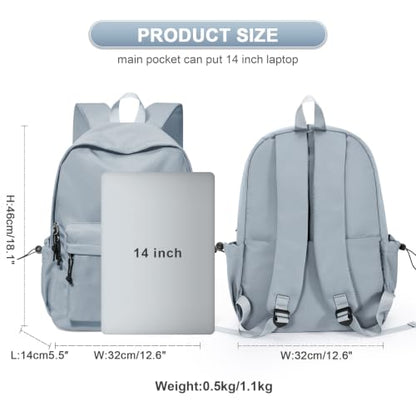 Backpack Lightweight Bag Waterproof High Middle Backpack For Cute Aesthetic Backpack Casual Daypack For Men Women Blue - color: A-blue