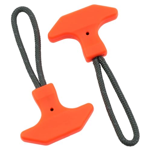 Lovelysp 4PCS Orange Heavy Duty TPU Zipper Rope Zipper Pull Replacement for Backpacks Luggage Handbags Refrigerated Bags and Sports Equipment