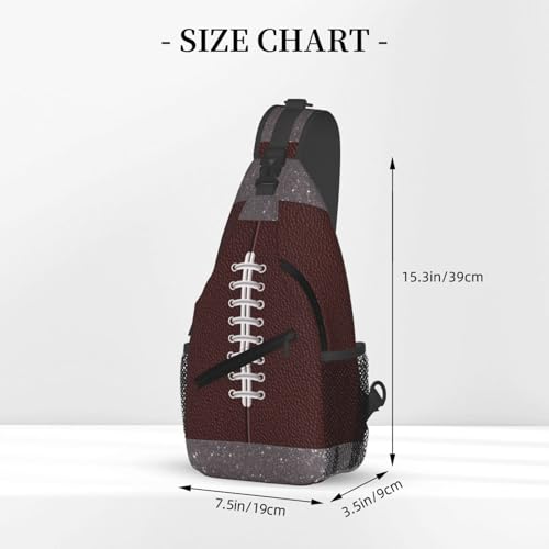 Sling Backpack Unisex Crossbody Chest Bag Shoulder Chest Bag For Women Men Hiking Travel - color: Football