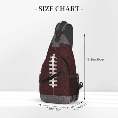Sling Backpack Unisex Crossbody Chest Bag Shoulder Chest Bag For Women Men Hiking Travel - color: Football