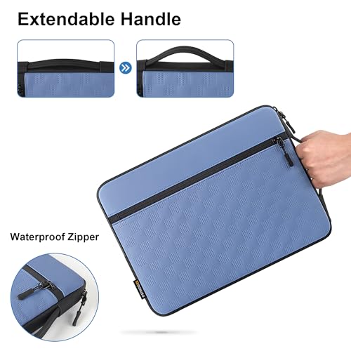 DOMISO 17.3 Inch Laptop Sleeve, Waterproof Shockproof Case with Handle, Fits HP Omen/Dell Inspiron/Acer Predator/LG Gram 17" Notebooks, Blue - color: Blue, size: 17-17.3 inch