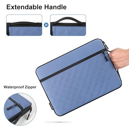 DOMISO 17.3 Inch Laptop Sleeve, Waterproof Shockproof Case with Handle, Fits HP Omen/Dell Inspiron/Acer Predator/LG Gram 17" Notebooks, Blue - color: Blue, size: 17-17.3 inch