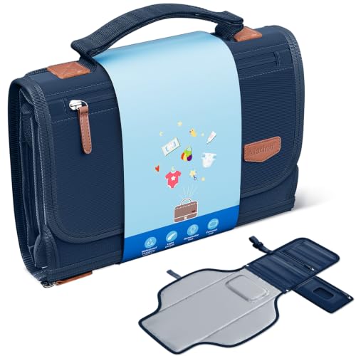 Alatino Portable Diaper Changing Pad for Baby, Detachable Travel Changing Pad with Baby Wipes Pocket, Gifts for Baby Shower, Newborn Girls and Boys (Royal Blue) - color: Royal Blue