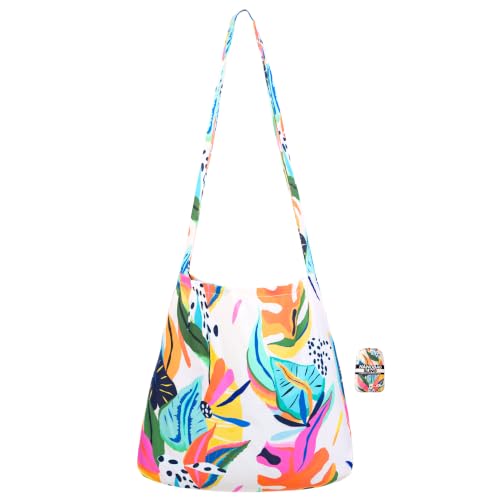 Nanobag Sling 19L Foldable Packable Crossbody Grocery Bag for Men & Women - color: Vivid Garden