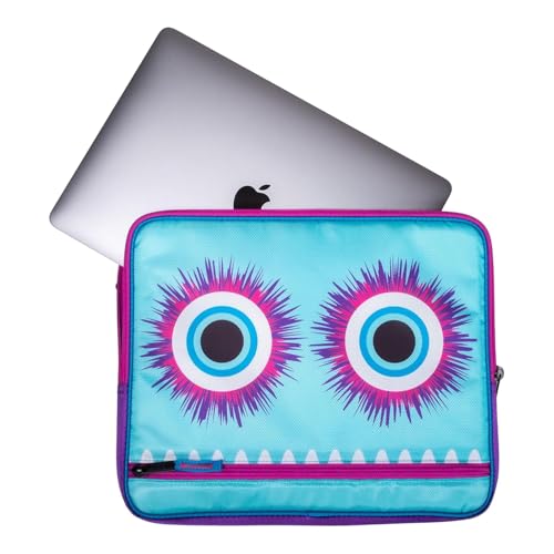 Case it 6 Pack Universal Monster Eye Zipper Binder with Removable Laptop Sleeve, 2-Inch O Rings, Shoulder Strap, LT-307-ME-C-MAG, Magenta - color: Magenta, size: 6 Pack