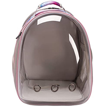 Galaxy Pink Dual Expandable Cat Backpack Carrier, Fit up to 20 lbs, Expandable Pet Carrier Backpack for Large Fat Cat and Small Puppy - color: Galaxy Pink