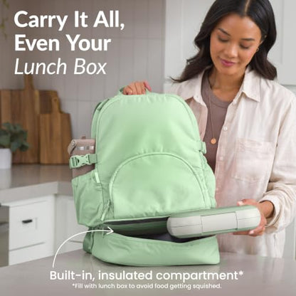 Bentgo 2-in-1 Adult Backpack & Insulated Lunch Bag - color: Clay Green