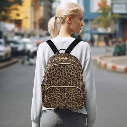 ALAZA Mini Backpack Purse for Women Lightweight Girls Small Size Cheetah Leopard Print Animal School Teens College Traveling - color: Cheetah Leopard Print Animal, size: Small