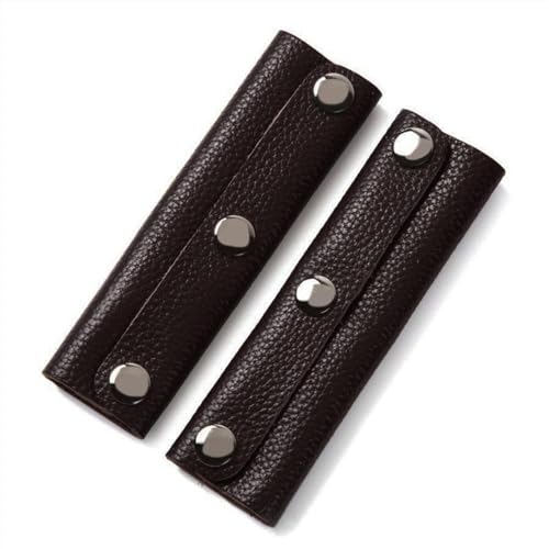 IUAQDP 2-Piece Handbag Handle Wrap Cover, Luggage Grip Protector Saddle with Brass Clasp, Soft Purse Strap Pad Identifier for Shopping, Travel, Suitcase, Tote Bag Wallet, Black - color: Black