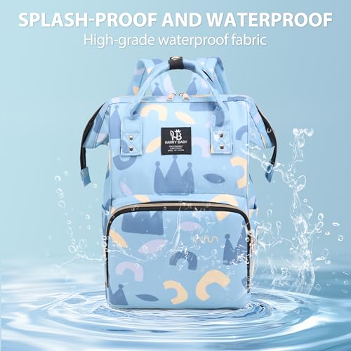 Diaper Bag Backpack for Moms Baby Essentials Travel Tote Nappy Changing Bag with Insulated Pockets,Multi-Waterproof Backpack (Blue) - color: Blue