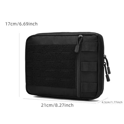 35L Tactical Backpack with Shoe Compartment & Molle Admin Pouch Combo – 1000D Water Resistant Military Backpack for Laptop 15.6” + Laser Cut EDC Tool Organizer Bag – Outdoor Hiking Gym Assault