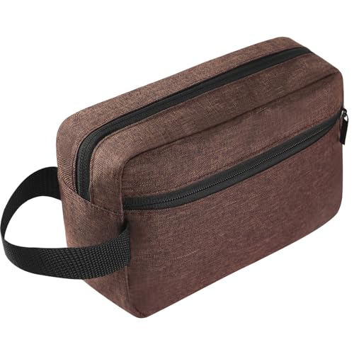 Icramsy Travel Toiletry bag Toiletry bag for women men Hanging Cosmetic bag Travel accessories for Women Men (Brown) - color: Brown