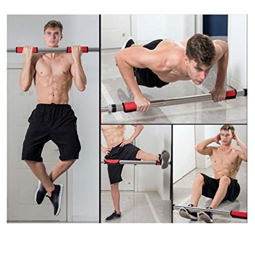 GUOYANHOME Door Frame Horizontal Bar, Wall Mount Exercise Bar Without Screw Installation, Doorway with Locking Mechanism, Workout Bar with 63-140CM Adjustable Width - size: 73-94cm