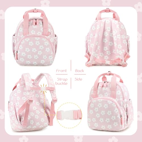 Bluboon Toddler Backpack for Girls Boys 2-4 Cute 12" Preschool Kindergarten Backpacks Kids Daycare Bags School Travel (Flower-Pink, Age 2-4 (12" H not Fit A4 Folder)) - color: Flower-pink, size: Age 2-4 (12" H not Fit A4 Folder)