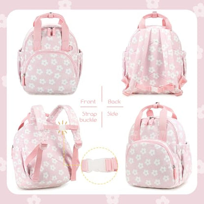 Bluboon Toddler Backpack for Girls Boys 2-4 Cute 12" Preschool Kindergarten Backpacks Kids Daycare Bags School Travel (Flower-Pink, Age 2-4 (12" H not Fit A4 Folder)) - color: Flower-pink, size: Age 2-4 (12" H not Fit A4 Folder)