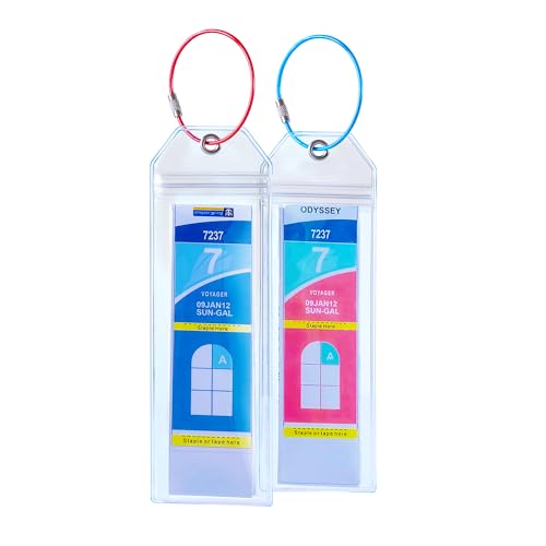 Royal Caribbean & Celebrity Cruise Ship Essentials - Luggage Tag Holders for 2026 Cruise Lovers Must Have, Waterproof & Reusable - color: 2 Clear