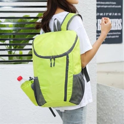 Hiking Backpack, Waterproof Wearable Lightweight Backpack, Foldable Outdoor Travel Camping Daypack - color: Green